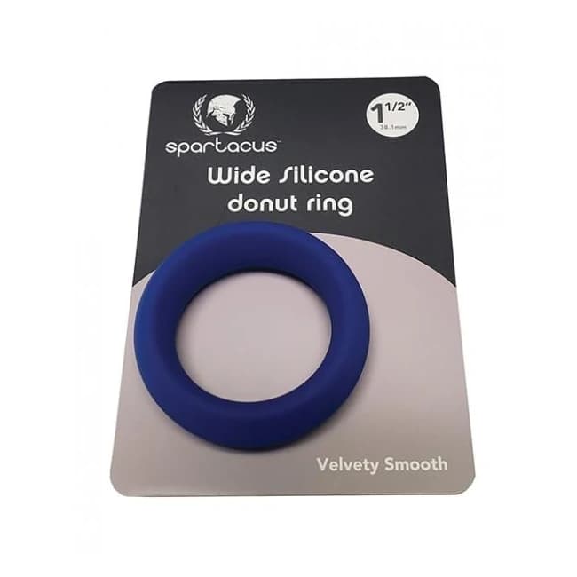 Spartacus 1.5" Wide Silicone Donut Ring - Blue - Image 1