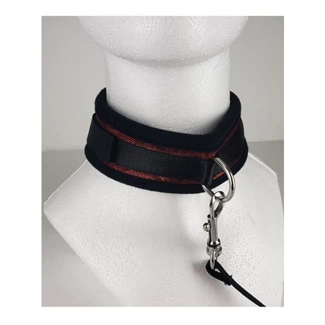 Spartacus Collar & Leash - Neoprene Red - Image 1