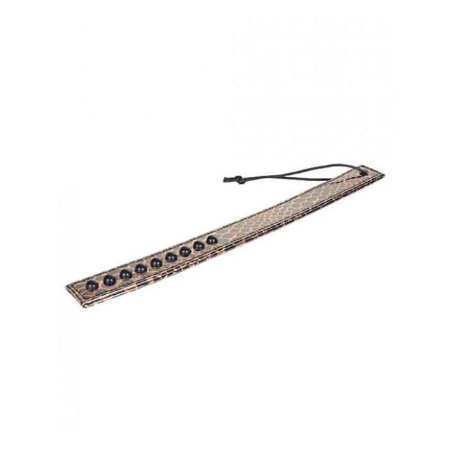 Spartacus Faux Leather Paddle - Gold - Image 1