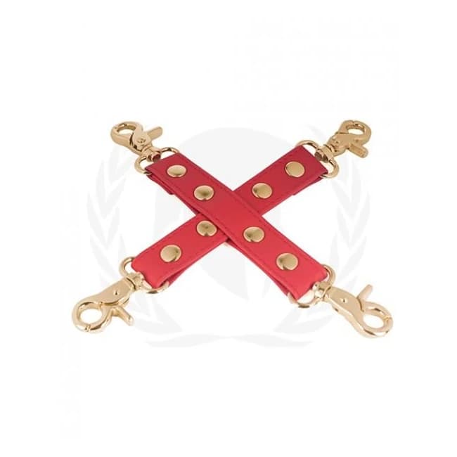 Spartacus Pu Hog Tie W/gold Hardware - - Image 1