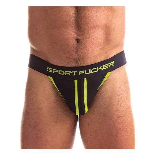 Sport Fucker Jersey Jock - Xxl Black/green - Image 1