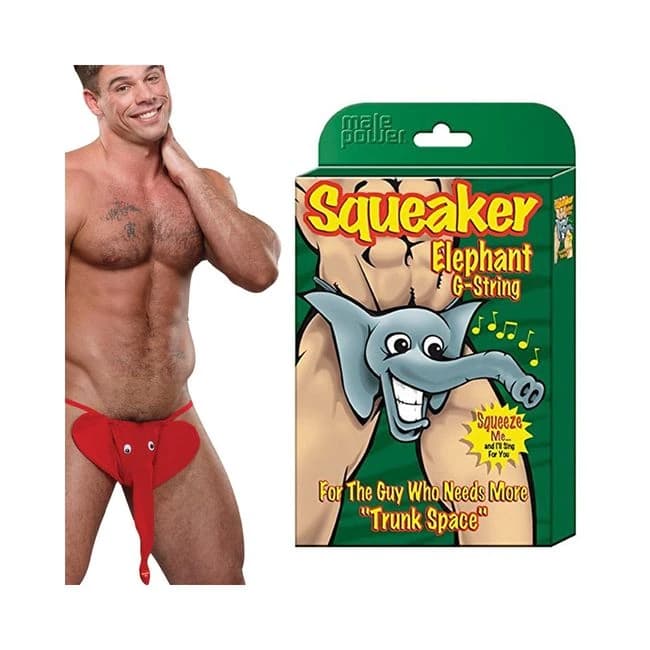 Squeaker Elephant G-string Red - Image 1