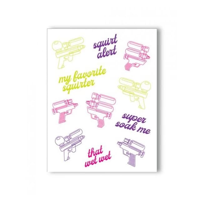 Squirt Alert Naughty Greeting Card - Image 1