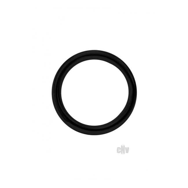 Stainless Steel Round Cock Ring 45mm Blk - Image 1