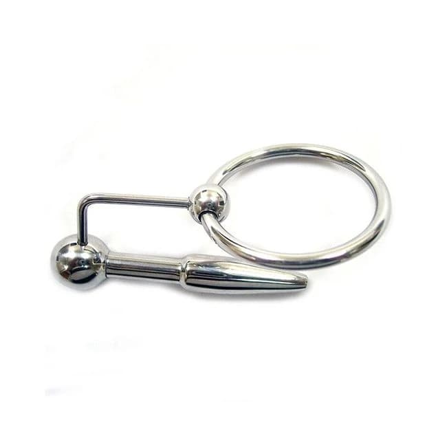 Stainless Steel Urethral Probe & Cock Ring - Image 1