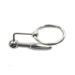 Stainless Steel Urethral Probe & Cock Ring, image 1