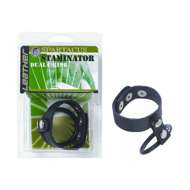 Staminator Leather & Rubber Dual C-ring - Image 1