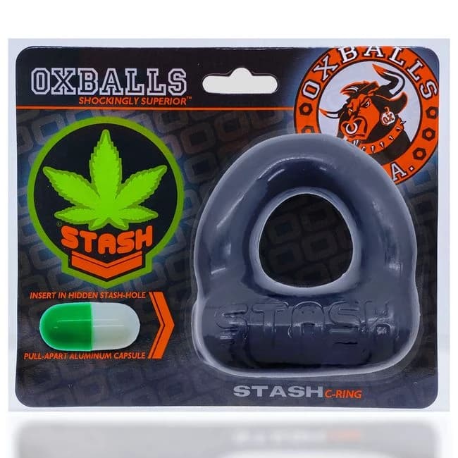 Stash Cockring W/ Capsule Insert Black (net) - Image 1