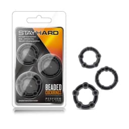 Stay Hard Beaded Cockringsblack, image 2