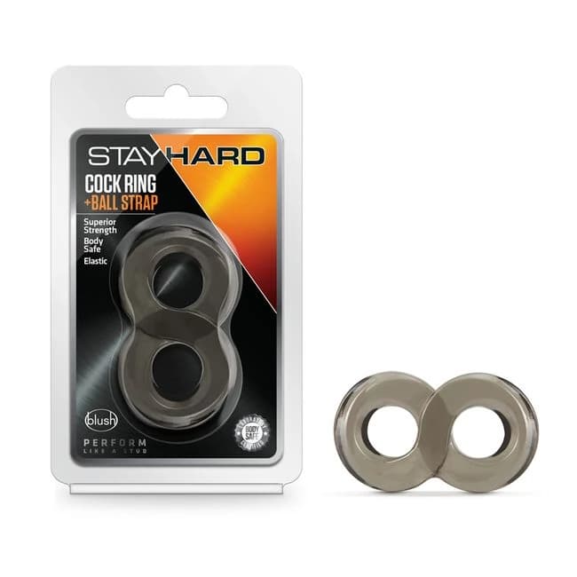 Stay Hard Cock Ring & Ball Strap Black - Image 1
