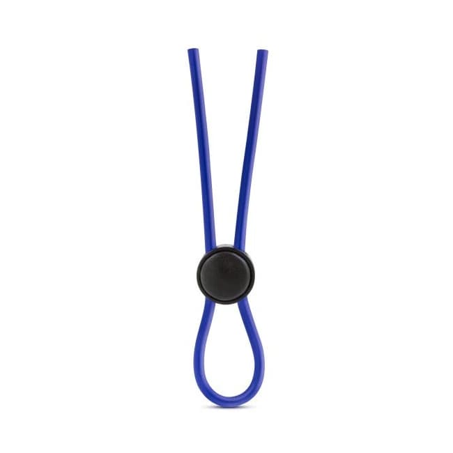 Stay Hard Silicone Loop Cock Ring - Blue - Image 1