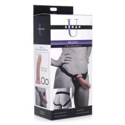 Strap U Brazen 8in Silicone Dildo W/ Harness, image 4