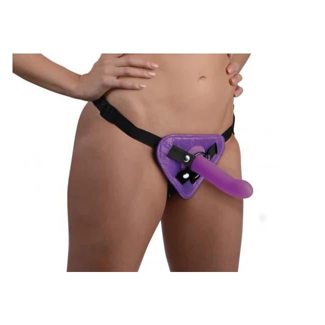 Strap U Corset Harness Purple - Image 1