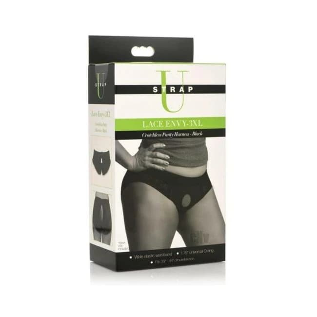 Strap U Lace Envy Crotchless Harn, image 1
