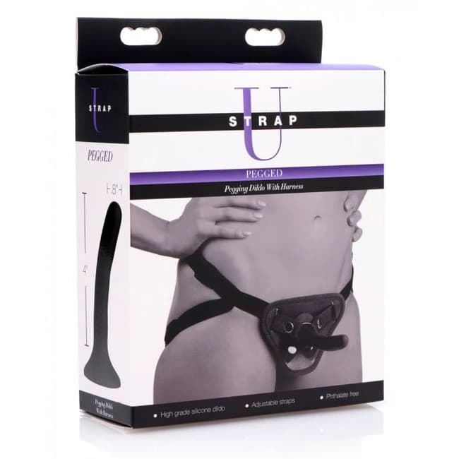 Strap U Pegged Pegging Dildo W/ Harness - Image 1