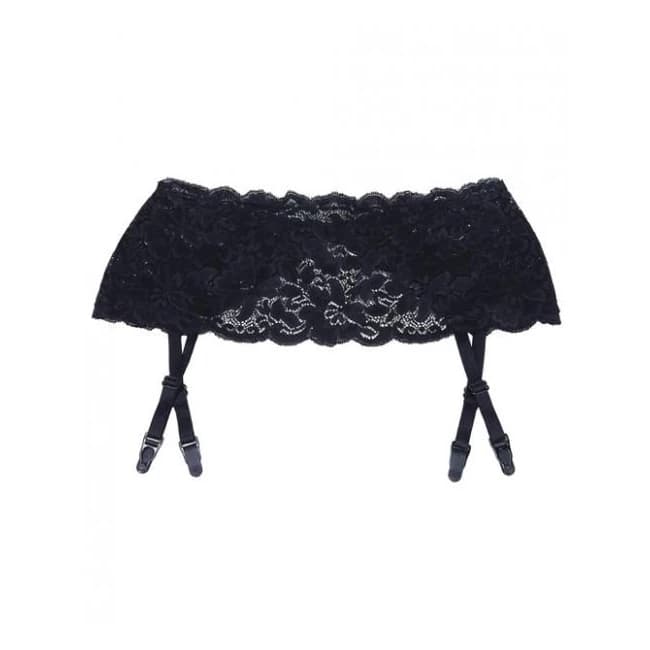 Stretch Lace Garterbelt, Garters Black O/s - Image 1