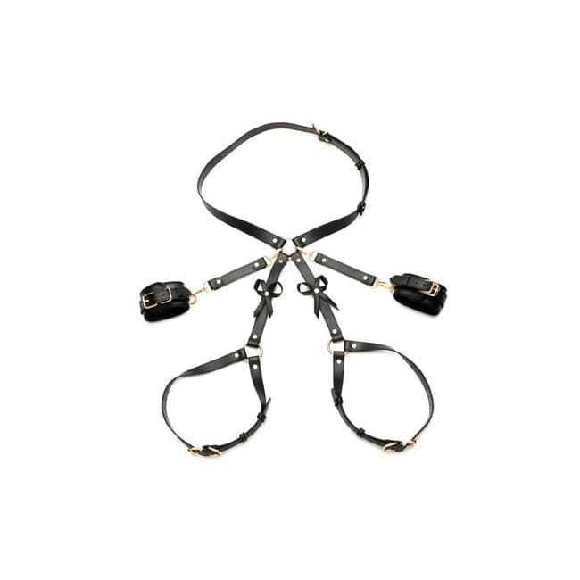 STRICT BONDAGE HARNESS W/ BOWS BLACK M/L  - Image 1