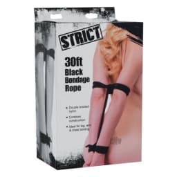 Strict Bondage Rope 30 Feet Black Nylon, image 3