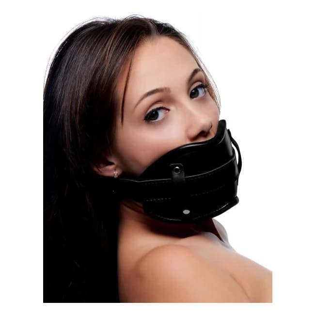 Strict Cock Head Silicone Mouth Gag Black - Image 1
