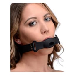 Strict Hollow Silicone Ball Gag O/s Black - Image 1