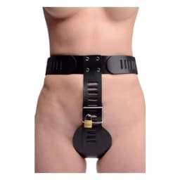 Strict Leather Female Chastity Belt Black, image 2