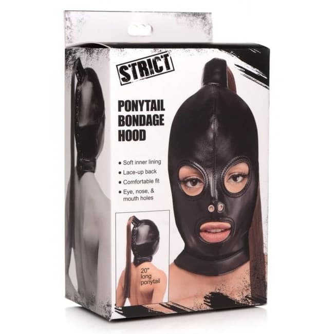STRICT PONYTAIL BONDAGE HOOD  - Image 1