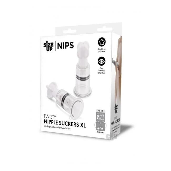 Su Twisty Nipple Suckers Xl Clr/blk - Image 1