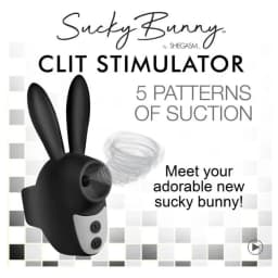 Sucky Bunny Clit Stimulator Black, image 2