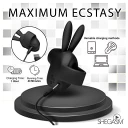 Sucky Bunny Clit Stimulator Black, image 5
