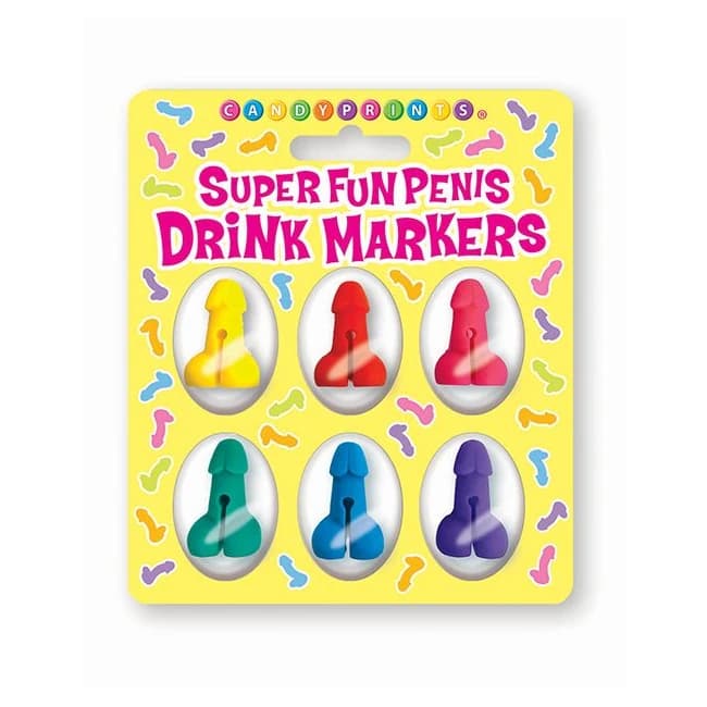 Super Fun Penis Silicone Drink Markers - Image 1