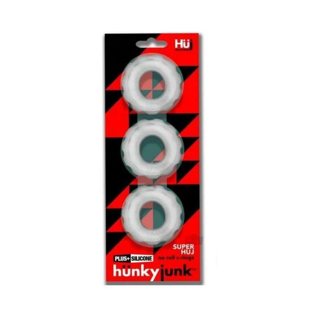 Super Huj 3pk Cockrings Clear Ice - Image 1