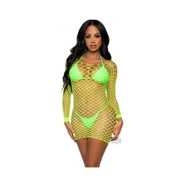 Supreme Long Sleeve Mini Dress Os Grn - Image 1