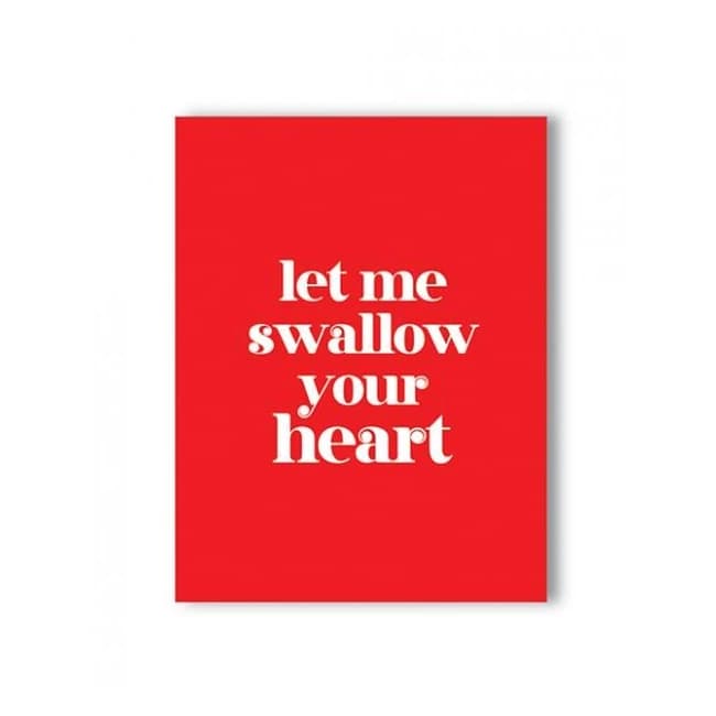 Swallow Your Heart Naughty Greeting Card - Image 1
