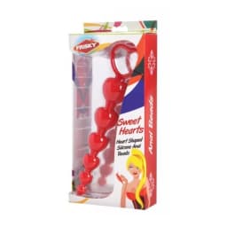 Sweet Hearts Silicone Anal Beads Red, image 3