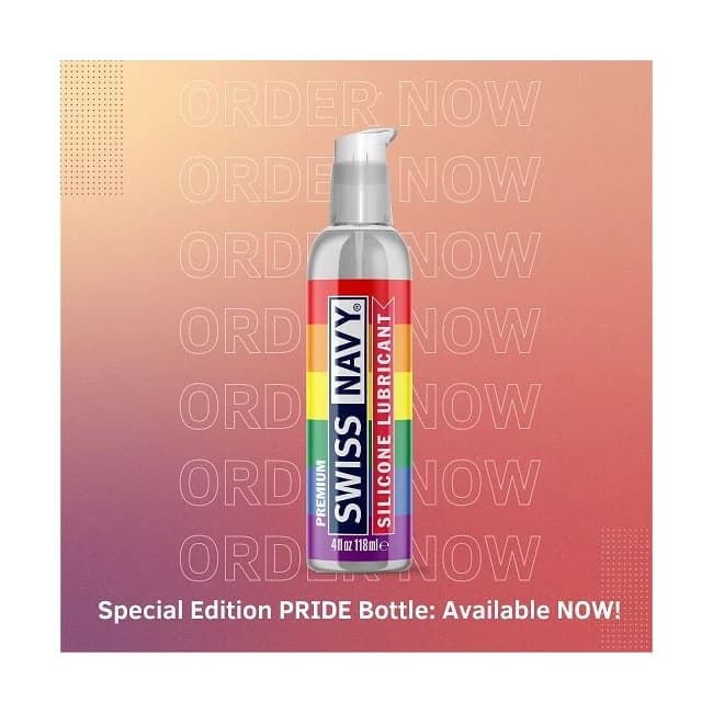 Swiss Navy Pride Lube Silicone 4oz - Image 1