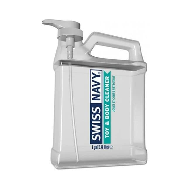 Swiss Navy Toy & Body Cleaner - 1 Gal Pump - Image 1