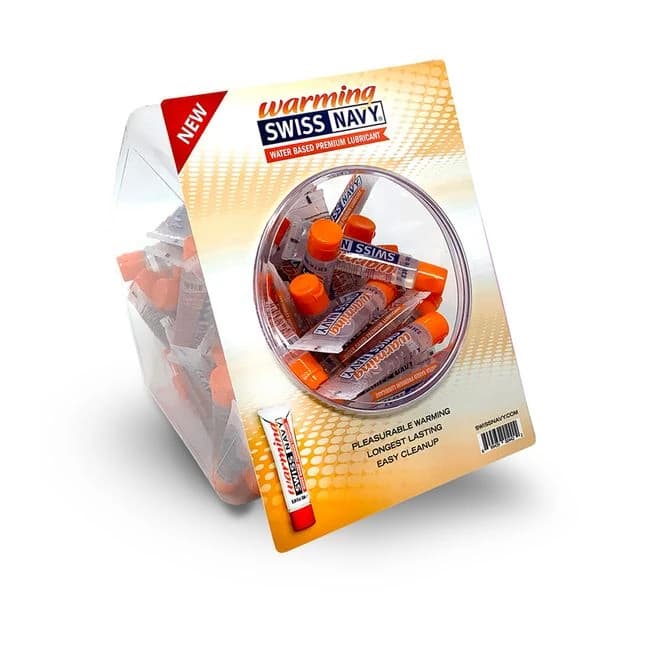 Swiss Navy Warming 10ml 100ct Fishbowl - Image 1