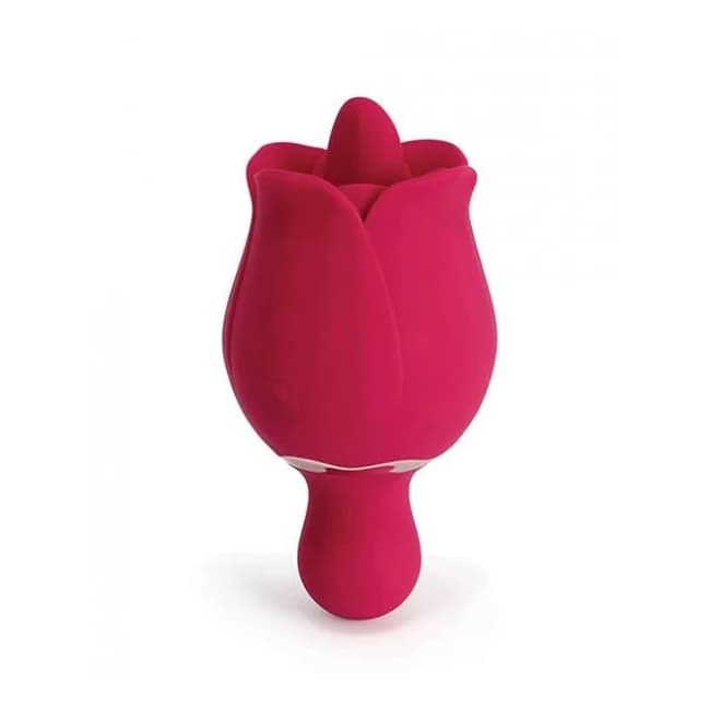 =sylvia Tongue Licking Rose Vibrator - Red - Image 1