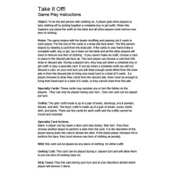 Take It Off Stripping Card Game, image 2