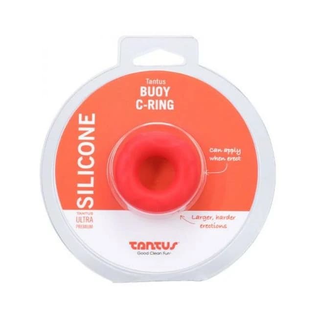 Tantus Buoy C-ring - Small - Crimson - Image 1