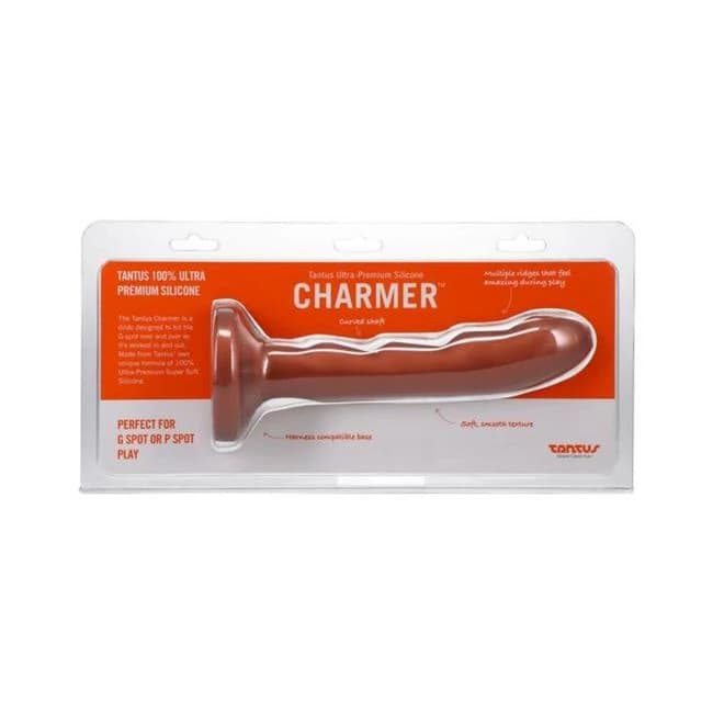 Tantus Charmer 8 In. G-spot Dildo Firm Copper - Image 1