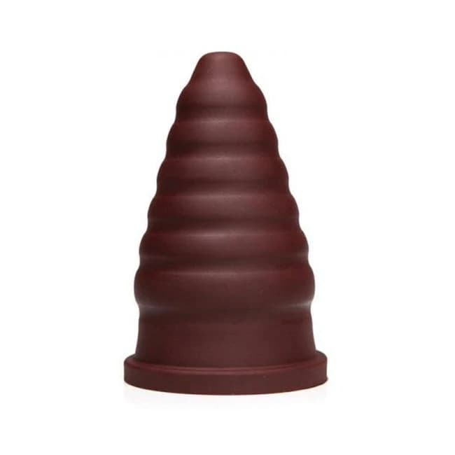 Tantus Cone Ripple Firm - Oxblood - Image 1