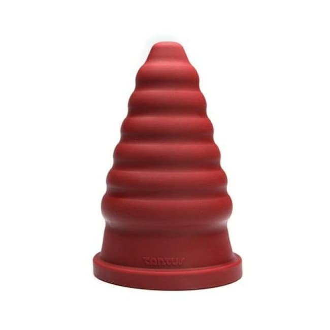Tantus Cone Ripple - True Blood Red - Image 1