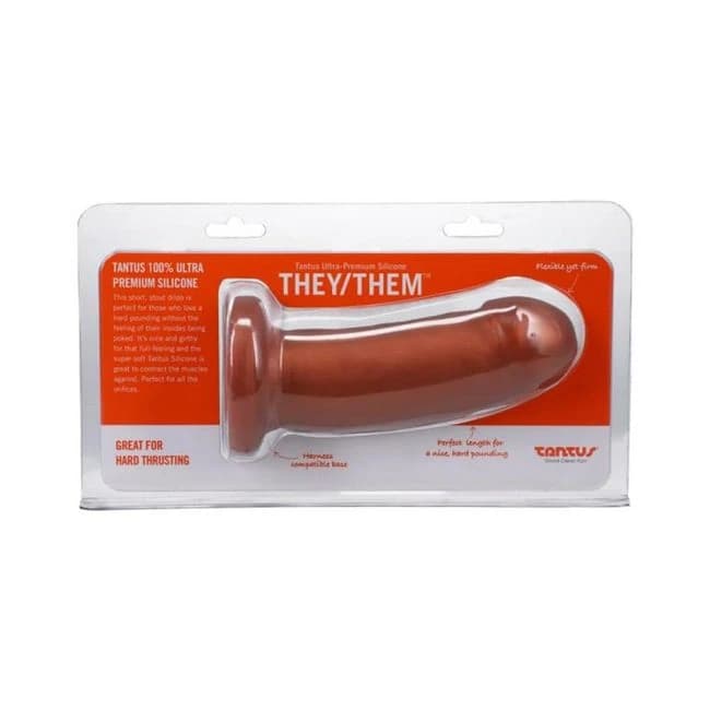 Tantus They/them 5.5 In. Dildo Soft Copper - Image 1