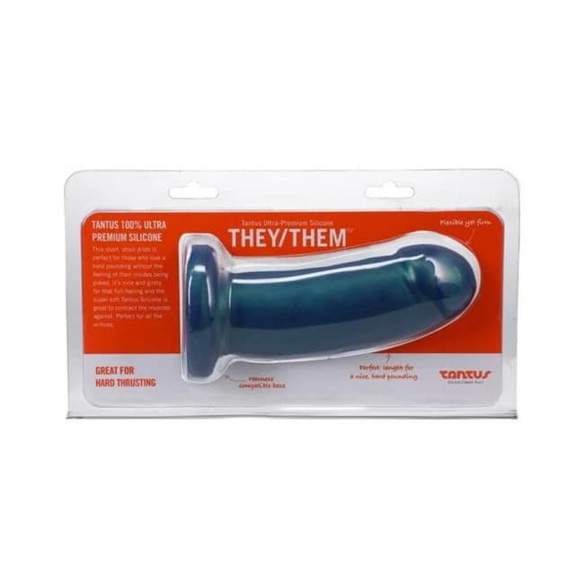 Tantus They/them 5.5 In. Dildo Soft Malachite - Image 1