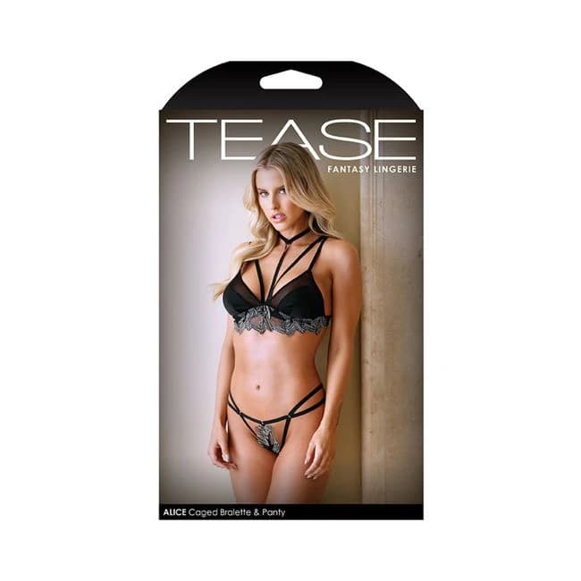 Tease Alice Caged Bralette and Panty L/xl - Image 1