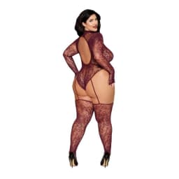 Teddy Bodystocking Cherry Lacquer, image 2
