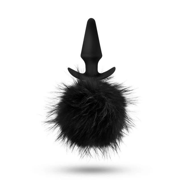 Temptasia Bunny Tail Pom Plug Black - Image 1