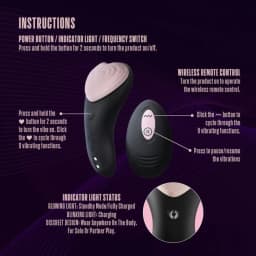 Temptasia Heartbeat Panty Vibe W/ Remote Pink, image 3