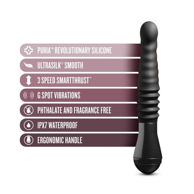 Temptasia Lazarus Thrusting Dildo Black - Image 2
